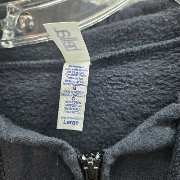 Kentucky Wildcats Black Zip-Up Hoodie Rhinestone Sleeve womens Large - Picture 2 of 5